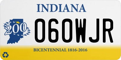 IN license plate 060WJR