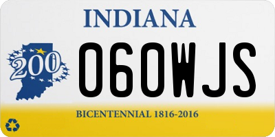 IN license plate 060WJS