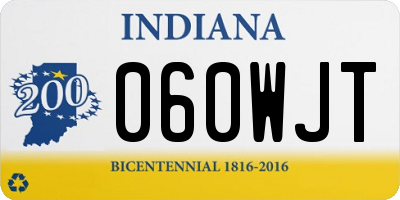 IN license plate 060WJT