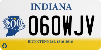 IN license plate 060WJV