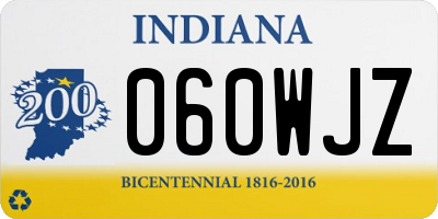 IN license plate 060WJZ