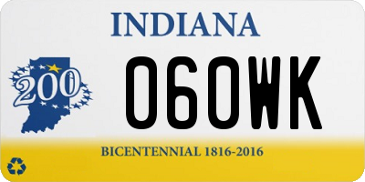 IN license plate 060WK