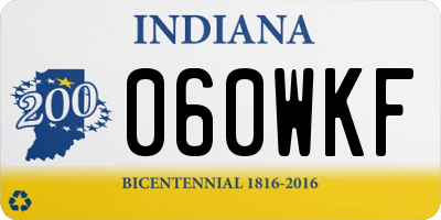 IN license plate 060WKF