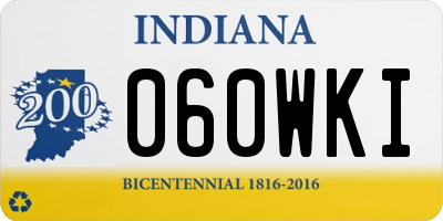 IN license plate 060WKI