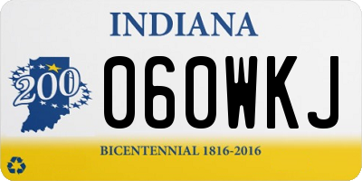 IN license plate 060WKJ
