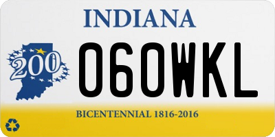 IN license plate 060WKL