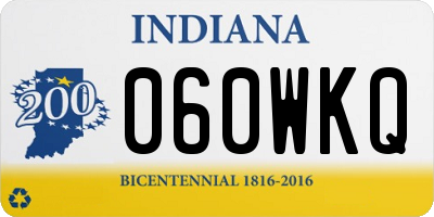 IN license plate 060WKQ
