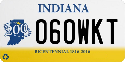 IN license plate 060WKT
