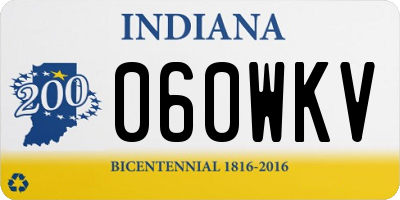 IN license plate 060WKV