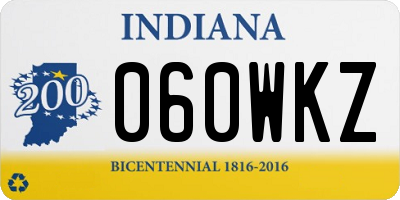 IN license plate 060WKZ