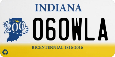 IN license plate 060WLA