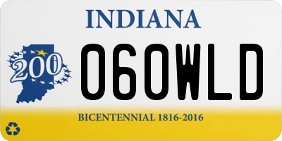 IN license plate 060WLD