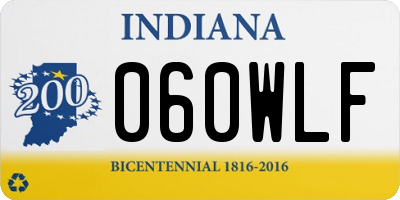 IN license plate 060WLF