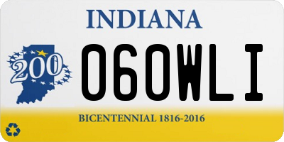 IN license plate 060WLI