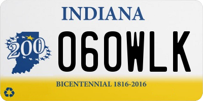 IN license plate 060WLK