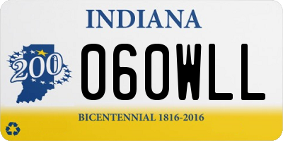 IN license plate 060WLL