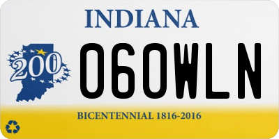 IN license plate 060WLN