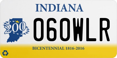 IN license plate 060WLR