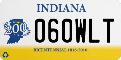 IN license plate 060WLT