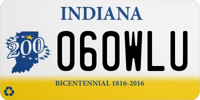 IN license plate 060WLU