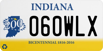 IN license plate 060WLX