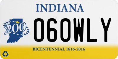IN license plate 060WLY