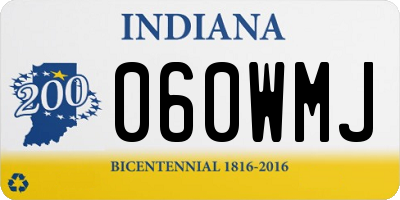 IN license plate 060WMJ