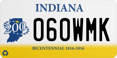 IN license plate 060WMK
