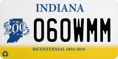 IN license plate 060WMM