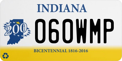 IN license plate 060WMP