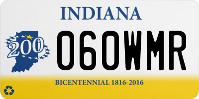 IN license plate 060WMR
