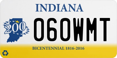 IN license plate 060WMT