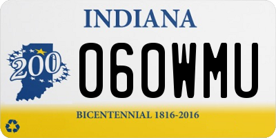 IN license plate 060WMU