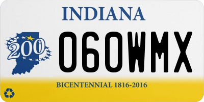 IN license plate 060WMX