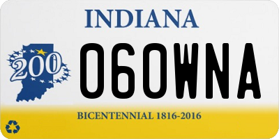 IN license plate 060WNA