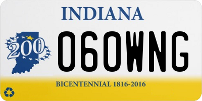 IN license plate 060WNG