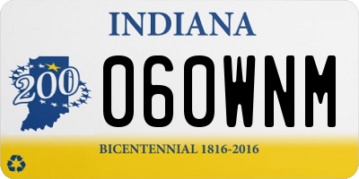IN license plate 060WNM