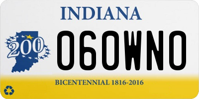 IN license plate 060WNO