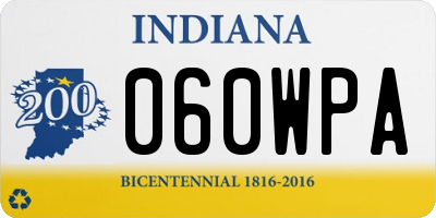 IN license plate 060WPA