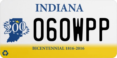 IN license plate 060WPP