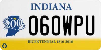 IN license plate 060WPU