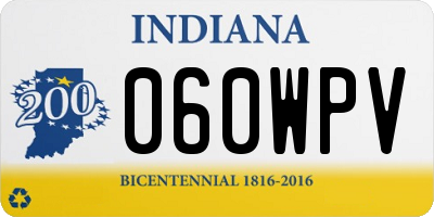 IN license plate 060WPV