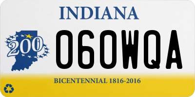 IN license plate 060WQA