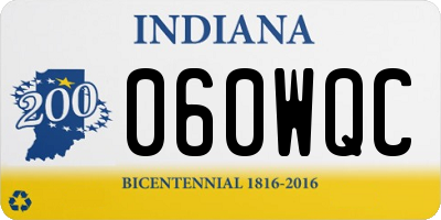IN license plate 060WQC