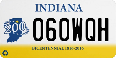 IN license plate 060WQH