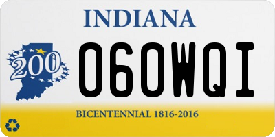 IN license plate 060WQI