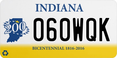 IN license plate 060WQK