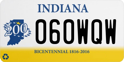 IN license plate 060WQW
