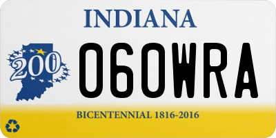 IN license plate 060WRA