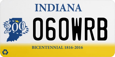 IN license plate 060WRB